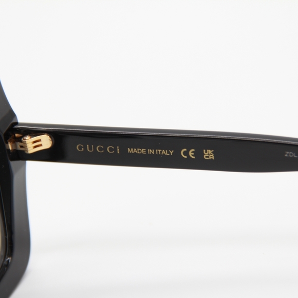 NEW GUCCI GG0328S 001 BLACK OVERSIZED SQUARE WOMEN SUNGLASSES - Picture 10 of 11